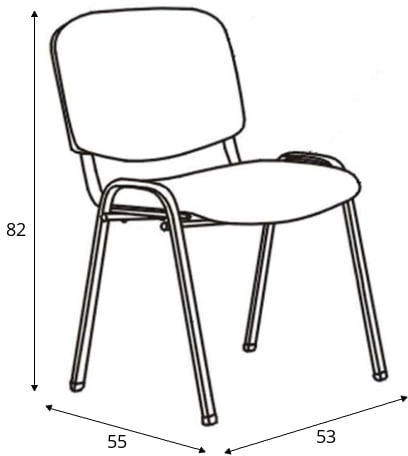 Tapicerowane krzesło do biura Iso