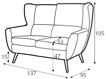 Sofa 2-osobowa Forli