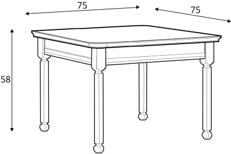 Konferenční stolek čtvercový Lorenz