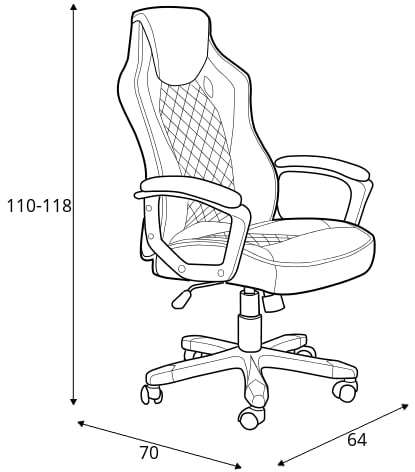 Pohodlná otočná židle do kanceláře nebo pracovny Baffin