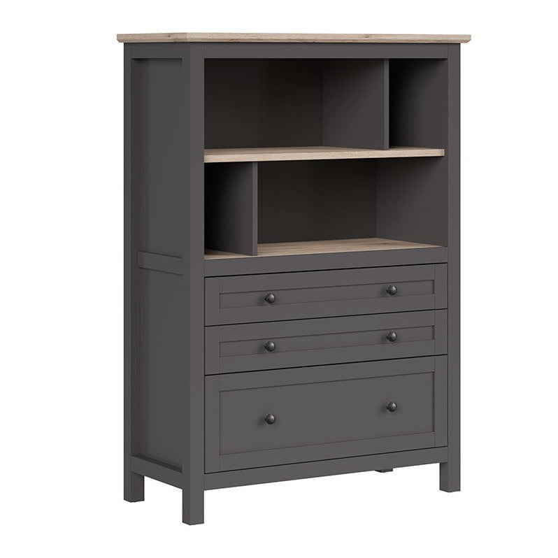 

Regál Bocage - Black Red White - BRW
