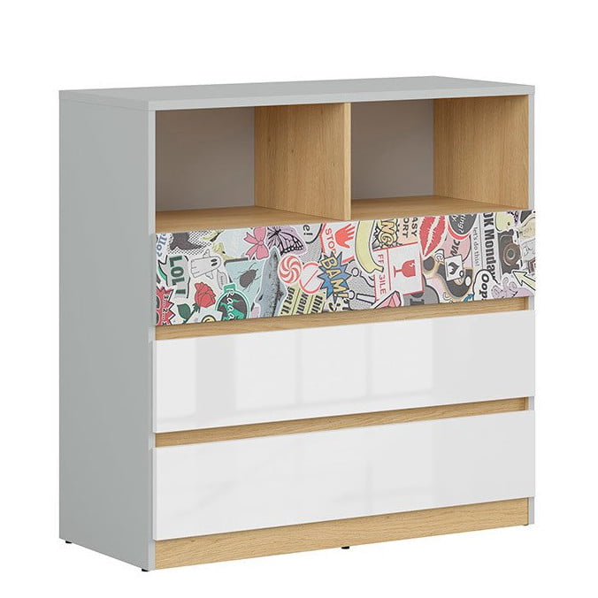 

Komoda Nandu - Black Red White - BRW
