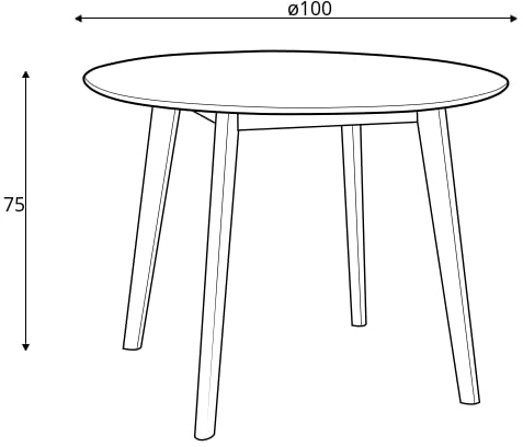 Stůl Mosso II 100x100
