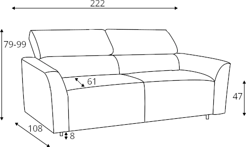 Sofa 3-osobowa Nola