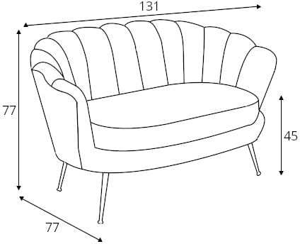 Tapicerowany fotel Amorinito XL jasny różowy 
