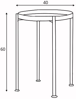 Vysoký kavový stolek 40-1F Hanna Metal