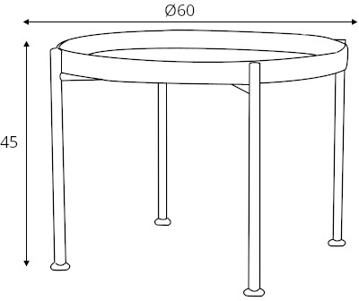 Kavový stolek 60-1F Hanna Metal