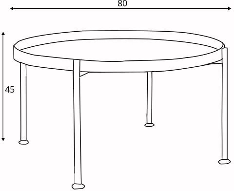 Kavový stolek 80-1F Hanna Metal