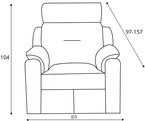 Fotel z funkcją relaksu manualnego Papavero