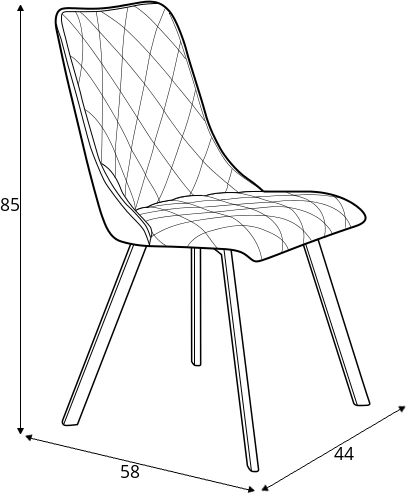 Moderní čalouněná židle do jídelny K-450