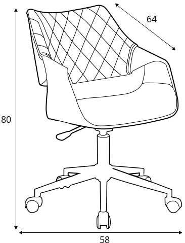 Elegantní otočná židle do kanceláře nebo pracovny Colt
