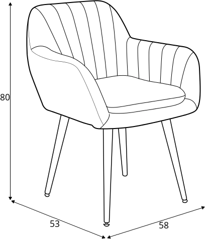 Pohodlná čalouněná židle do jídelny K-429