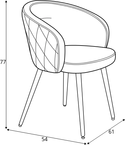 Nowoczesne krzesło do salonu i jadalni K-430
