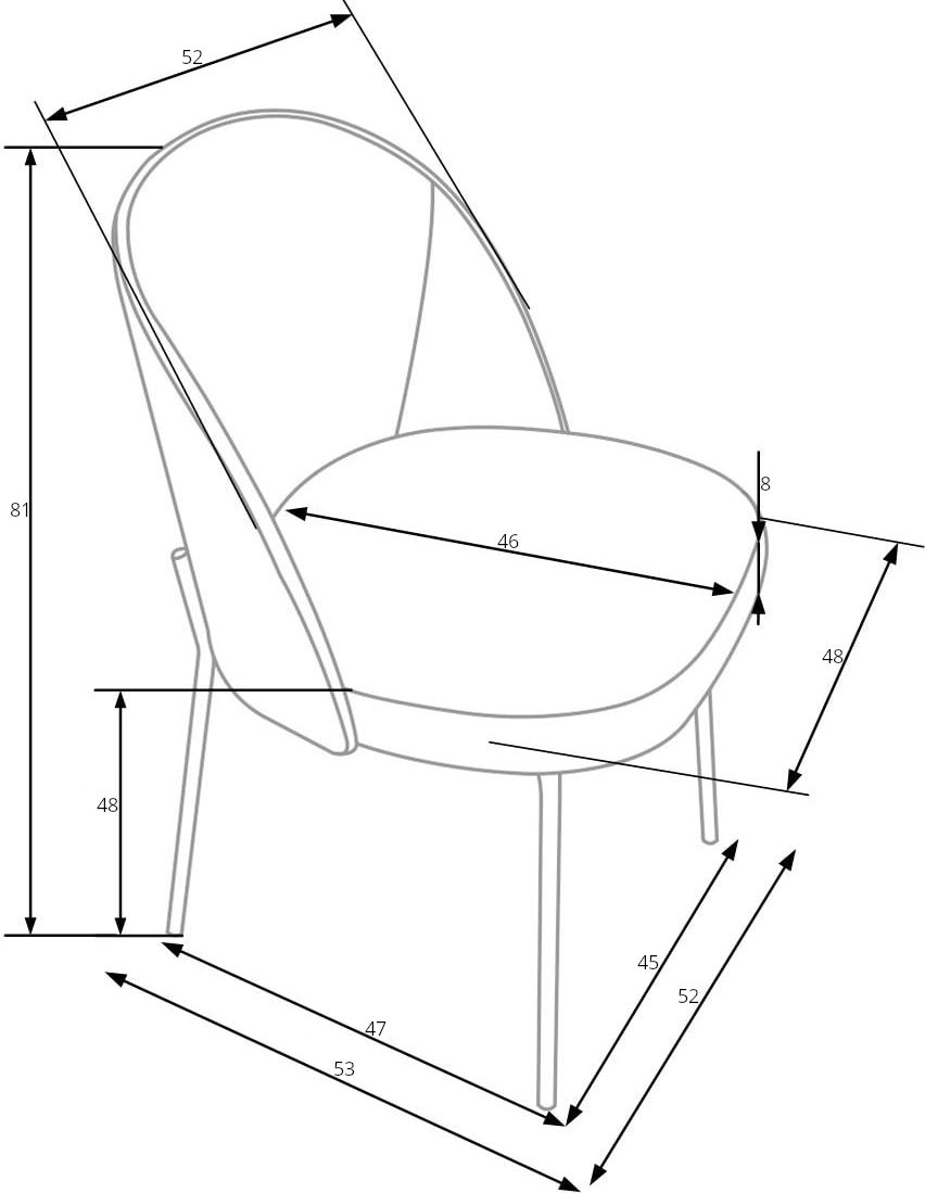Čalouněná židle s prvky dřeva do jídelny K-451