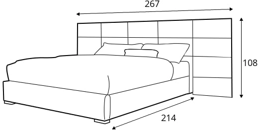 Duże łóżko 160 dwuosobowe do sypialni Levanter
