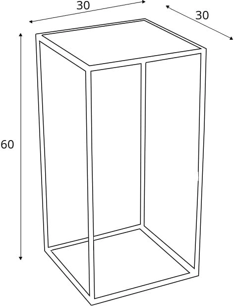Konferenční stolek na kovových rámech do obývacího pokoje 30x30 Matrix