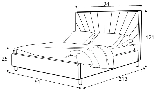 Tapicerowane łóżko 80 jednoosobowe do sypialni 81246