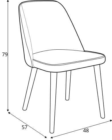 Nowoczesne krzesło do salonu lub jadalni Aka