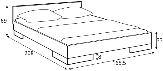 Łóżko drewniane sosnowe do sypialni Spectrum 160 maxi
