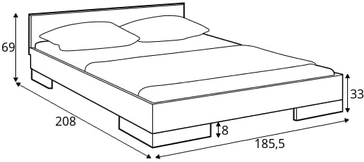 Dřevěná postel buková 180 s úložným prostorem do ložnice Spectrum maxi