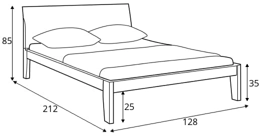 Dřevěná postel 120 buková do ložnice Agava