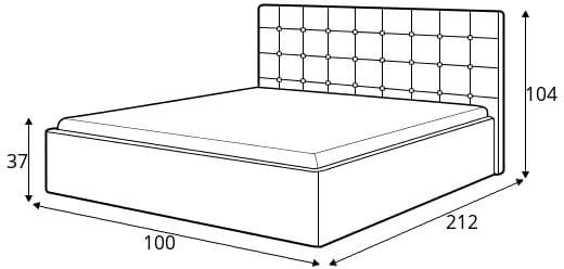 Čalouněná postel do ložnice 81231 (90x200)