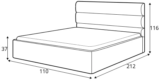 Čalouněná jednolůžková postel 100 do ložnice 81232