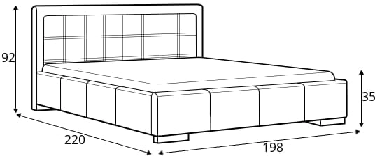 Čalouněná dvoulůžková postel 180 do ložnice 81270