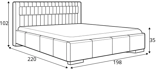 Čalouněná dvoulůžková postel 180 do ložnice 81275