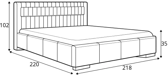 Čalouněná dvoulůžková postel 200 do ložnice 81275