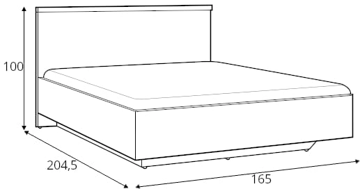 Łóżko ze stelażem do sypialni Erla 160