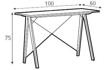 Psací stůl 100x60 Slim