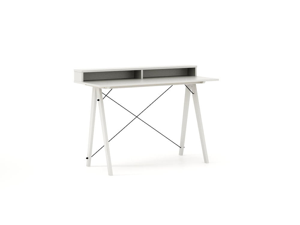 

Psací stůl 100x50 Slim+ Horizontal Black / White s nástavbou - Minko