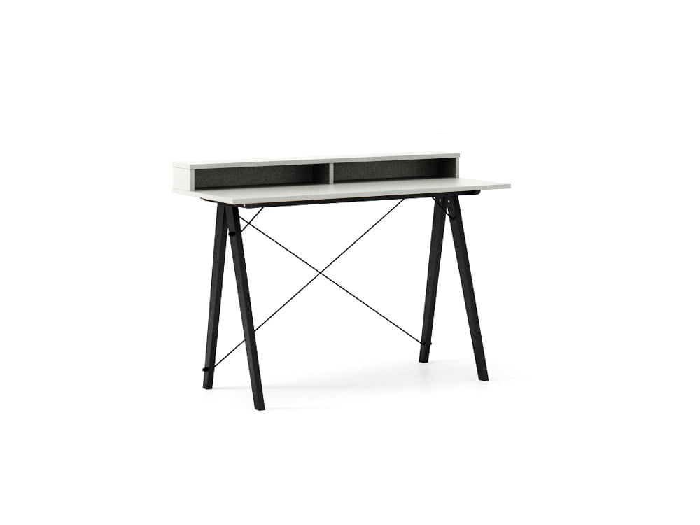 

Psací stůl 120x50 Slim+ Horizontal Black / White s nástavbou - Minko