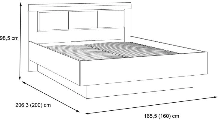 Pohodlná 2-lůžková postel s úložným prostorem do ložnice Dalate