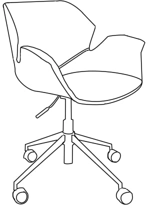 Krzesło biurowe brązowe Nikki