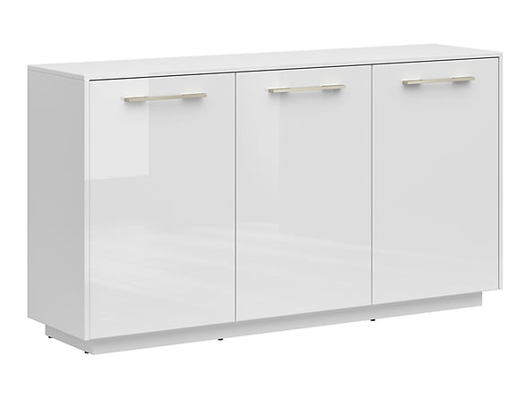 

Moderní komoda s dvířky a ozdobným rámem do obývacího pokoje FL Smart - Black Red White - BRW