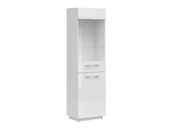 

Vysoká vitrína s dvířky do obývacího pokoje FL Smart - Black Red White - BRW