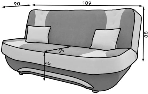 Sofa Ewa II z funkcją spania 