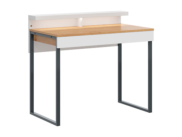 

Moderní psací stůl s vysouvací deskou stolu do kanceláře nebo ložnice Darin - Black Red White - BRW