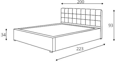 Čalouněná postel do ložnice 180 Grand (dřevěný rošt)