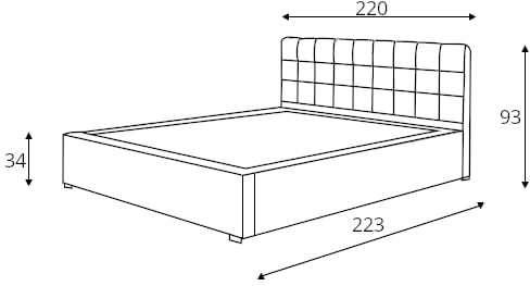 Čalouněná postel do ložnice 200 Grand (dřevěný rošt)