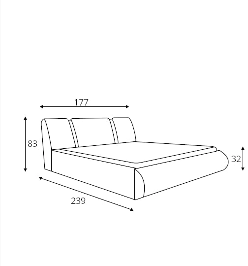 Čalouněná postel do ložnice 160 Flavio (korpus, dřevěný rošt, pružinové písty, úložný prostor)