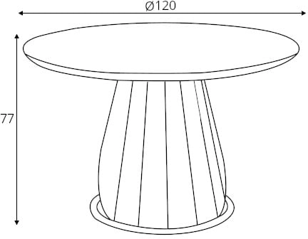Okrągły stół Remigio do jadalni biały marmur-popielaty