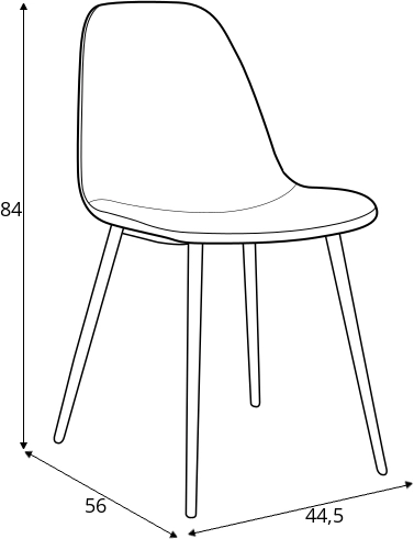 Stylowe krzesło do salonu lub jadalni Murilo