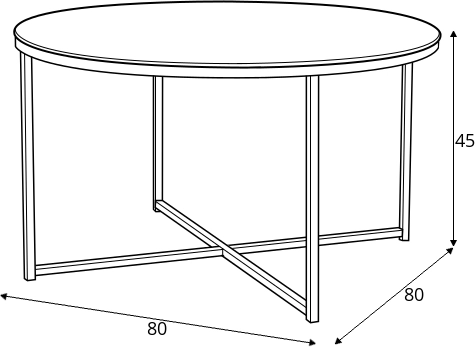 Okrągły stolik do salonu Xana