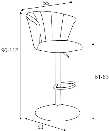 Čalouněná barová židle do jídelny H104 
