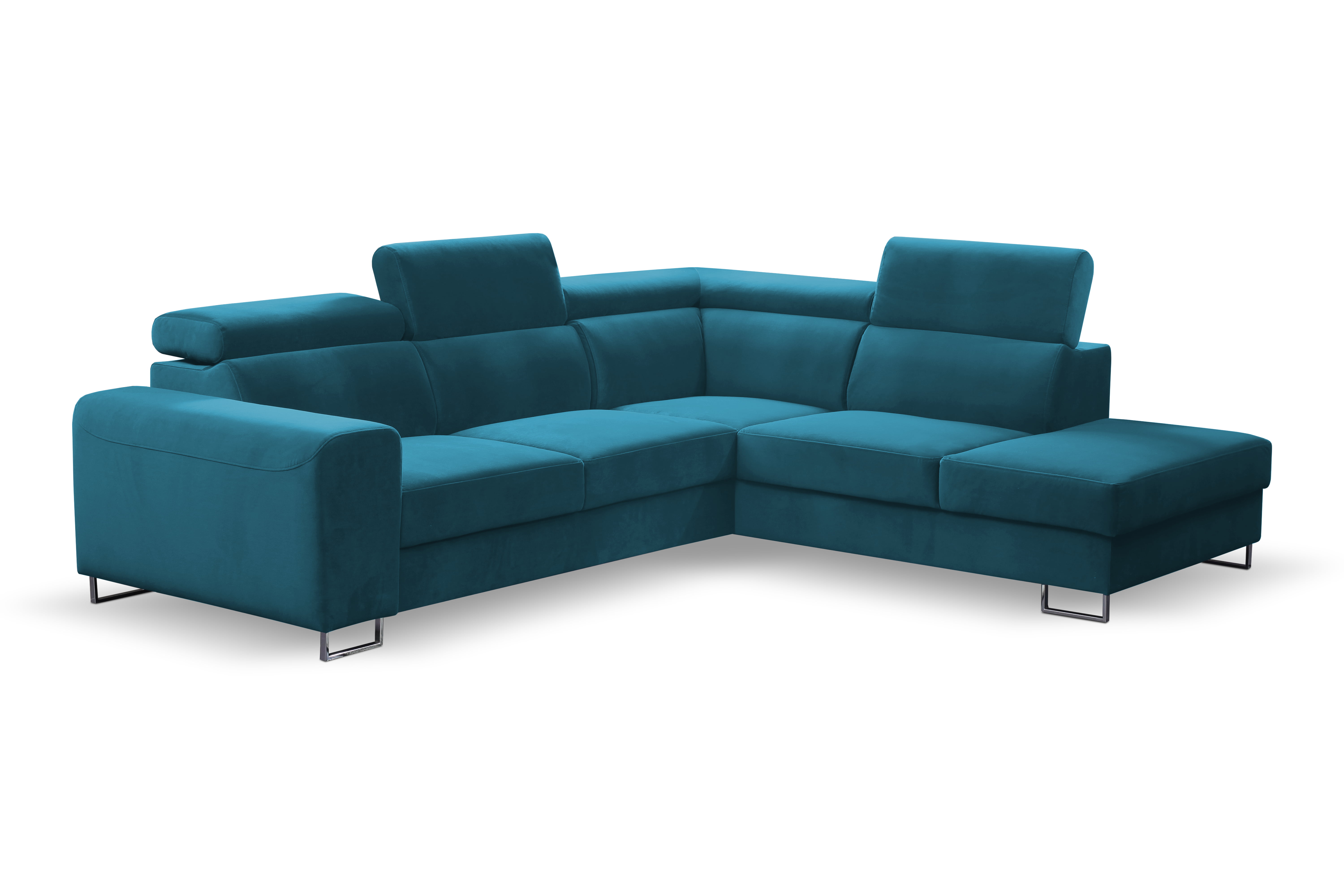 

Rohová sedací souprava Pando pravá s funkcí spaní typu delfín a úložným prostorem na lůžkoviny - Benix