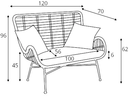 Sofa ogrodowa Ikaro