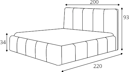 Čalouněná postel s pružinovými písty do ložnice (dřevěný rošt) 180 Edvige